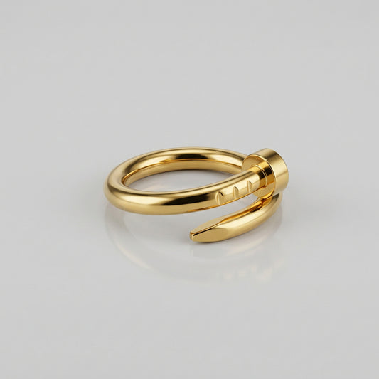 Cartier inspired Gold Nail Ring Unisex