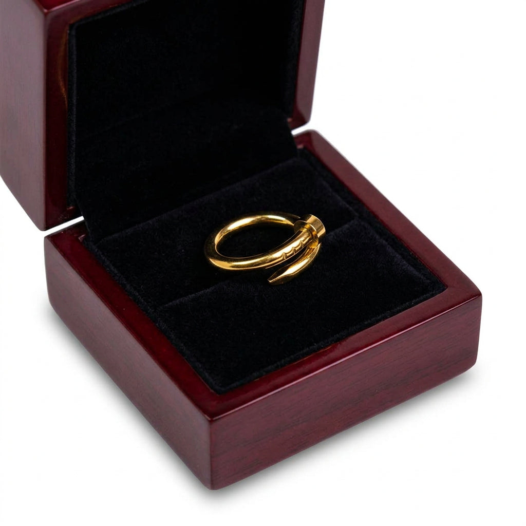 Cartier inspired Gold Nail Ring Unisex