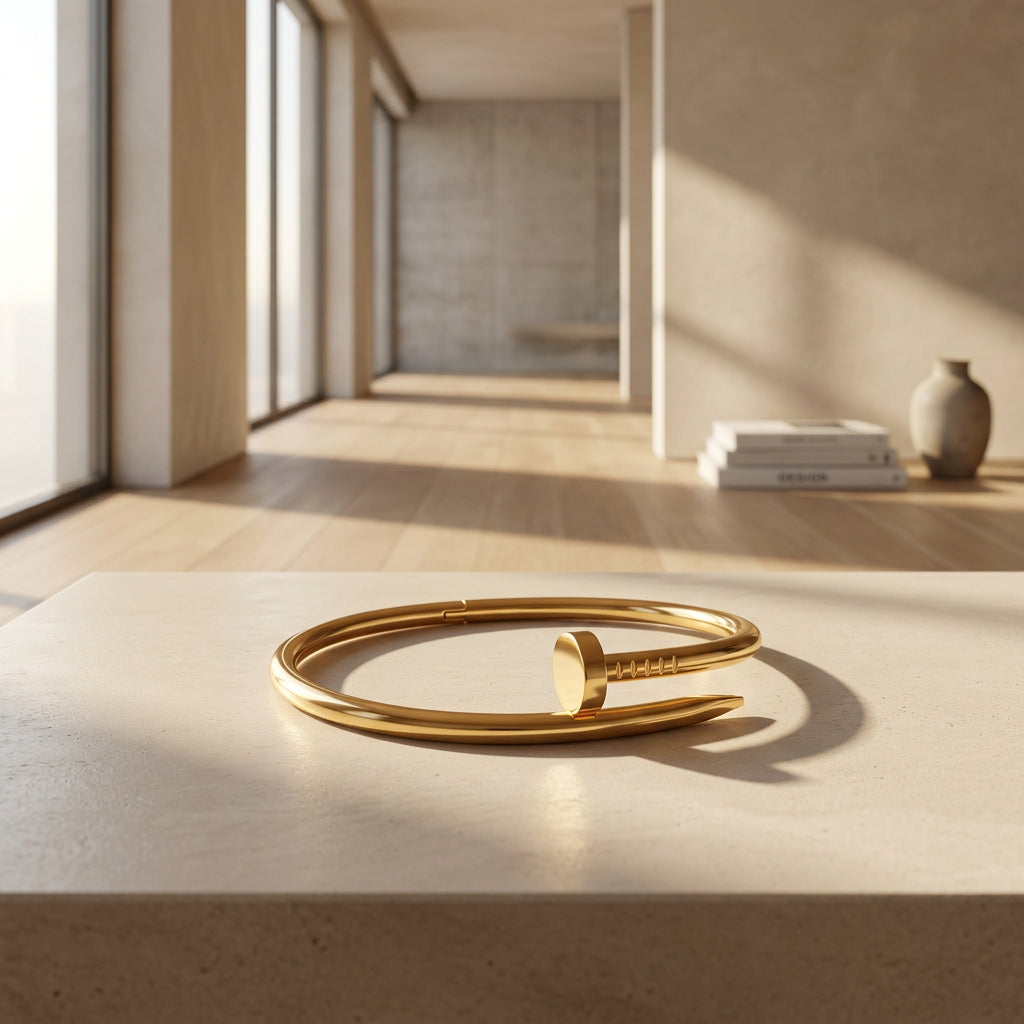 Gold Nail Cuff Bracelet for Unisex