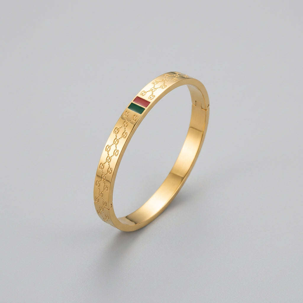 Gucci Inspired Gold Tone Bangle Unisex