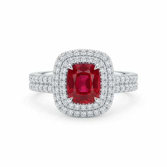 Luxury Pink Crystal Statement Ring for Women